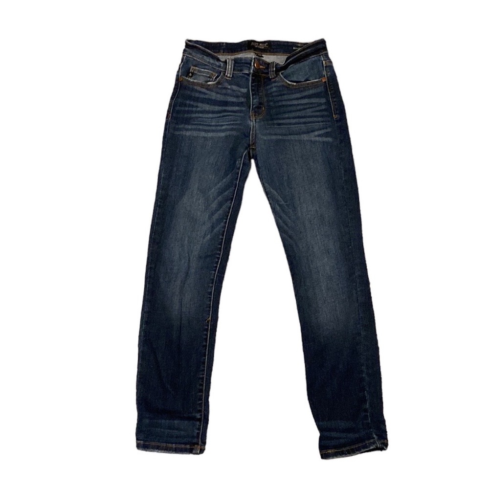 Judy Blue Angie Straight Relaxed Fit Denim Blue Jeans Womens Size 5/27 Mid-Rise